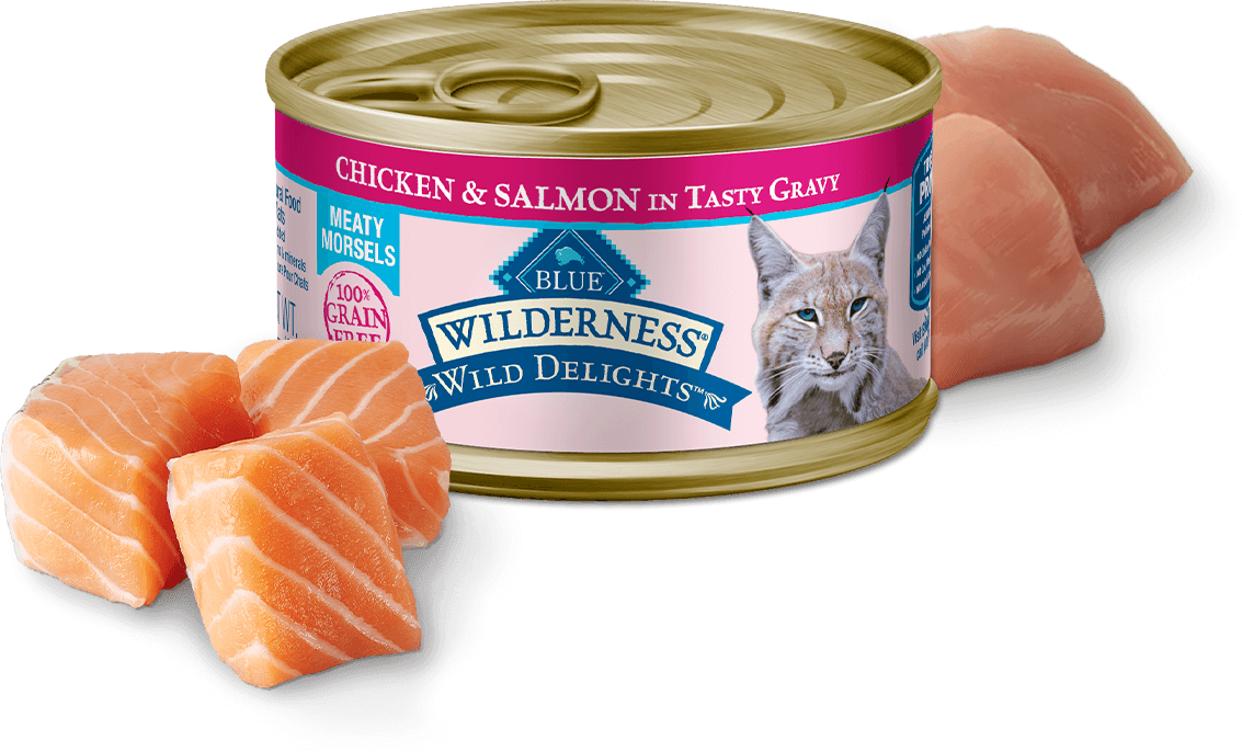 BLUE Buffalo Wilderness Wild Delights Meaty Morsels Chicken And Salmon Recipe - Adult Cat